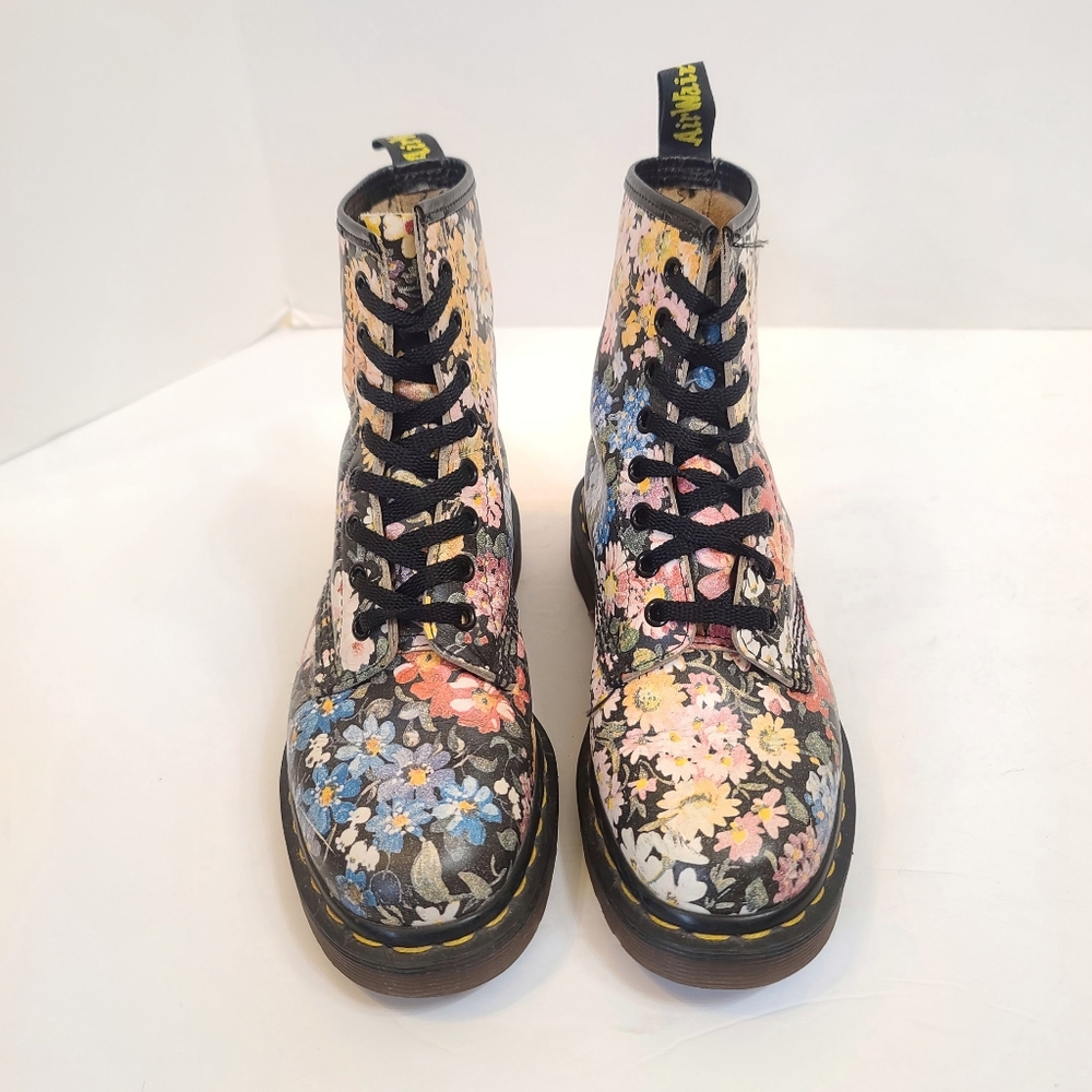Dr. Martens | Floral Vintage Made in England Combat Boots Size UK 3 - Picture 3 of 14